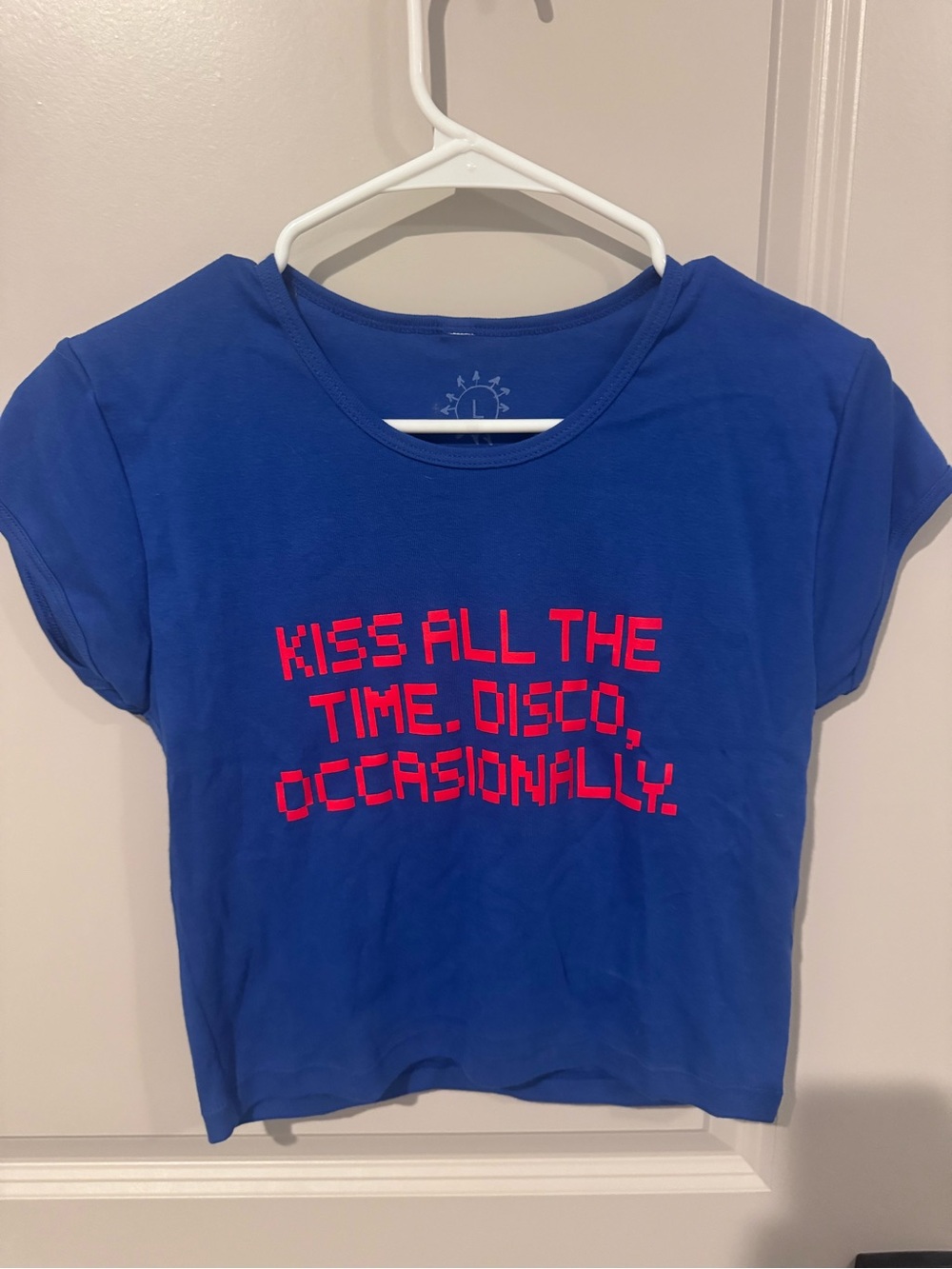 Kiss All The Time. Disco Occasionally Baby Tee- NEVER WORN